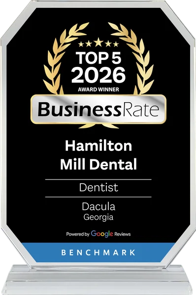 Hamilton Mill Dental - BusinessRate Top 5 Dentist 2026 award, Dacula, Georgia